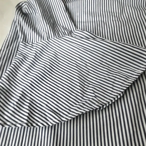 Cupio Off-Shoulder Navy Striped Blouse - Picture 5 of 8